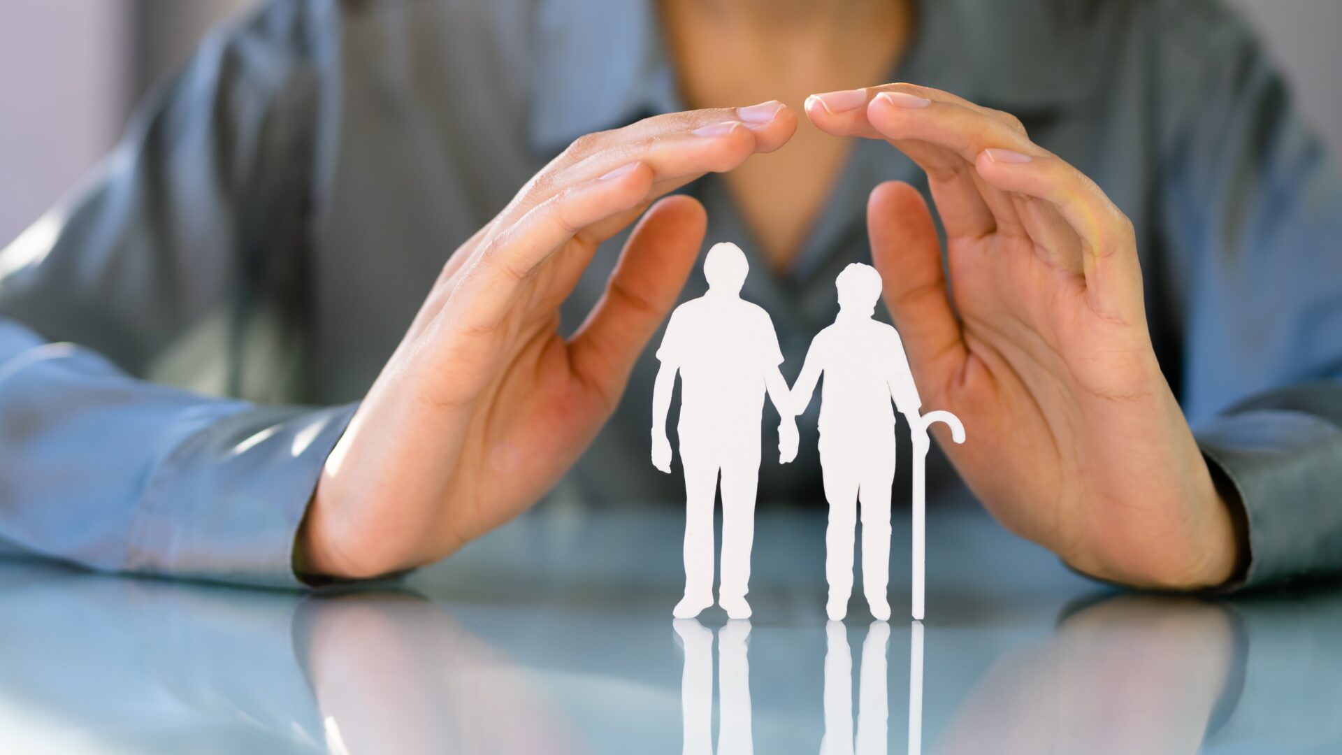 Senior African American Family Couple Insurance Protection